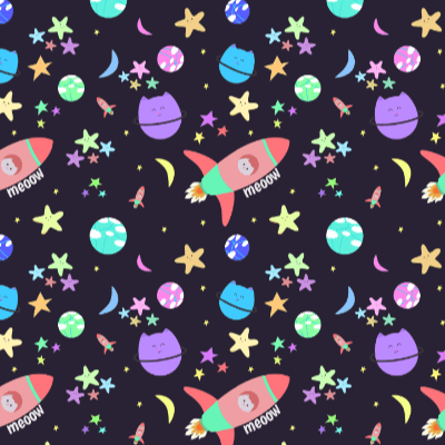 Space Cat Pattern