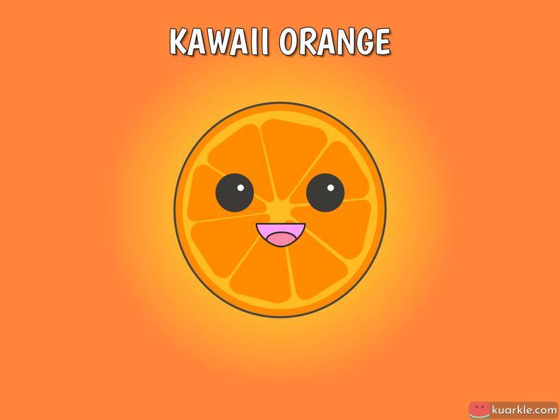 Kawaii Orange Wallpaper