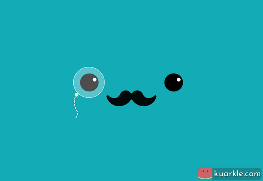 Mustache face with monocle