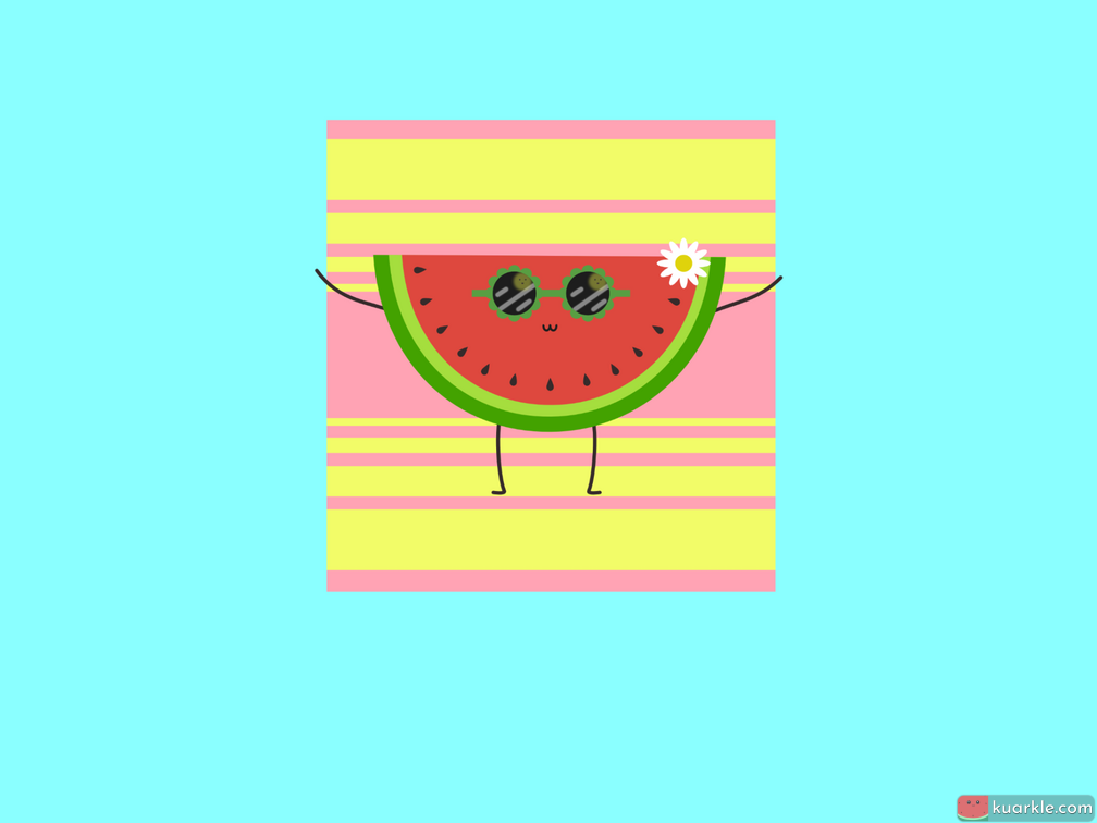 Watermelon on the beach wallpaper