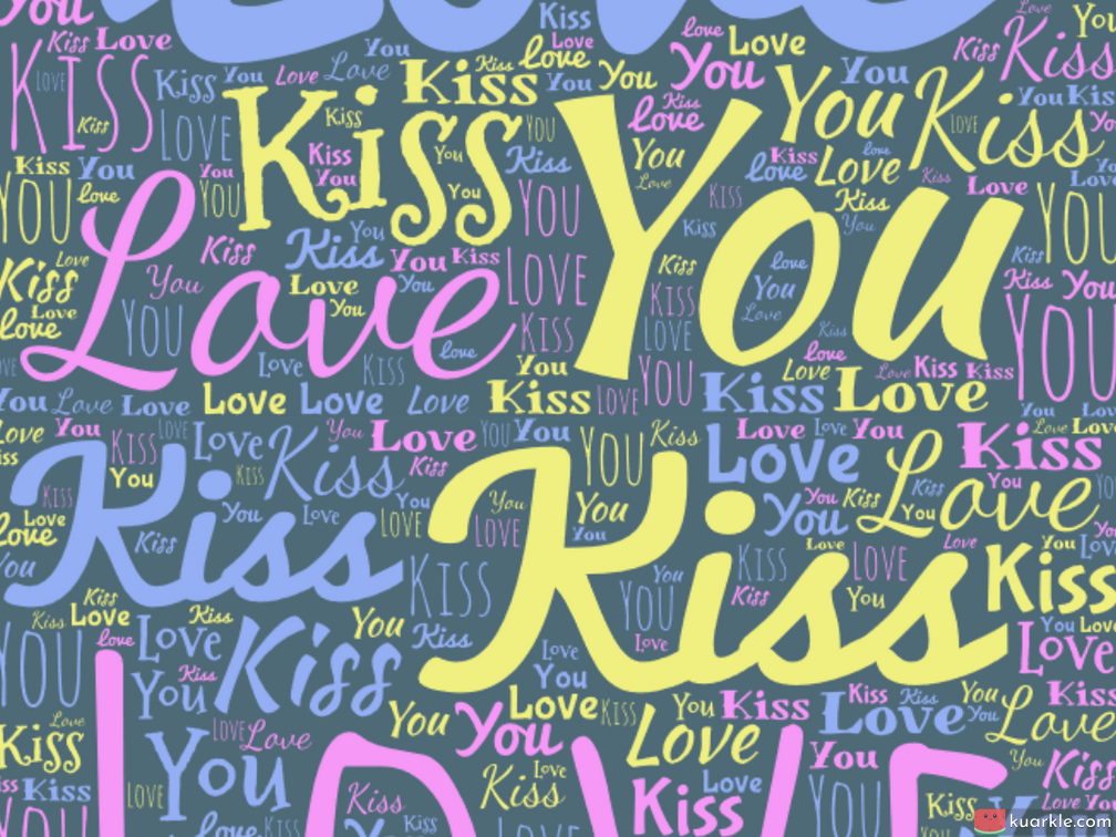 Love words collage wallpaper