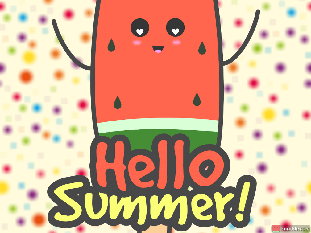 "Hello Summer" ice cream wallpaper