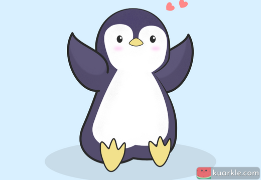 Happy penguin wallpaper