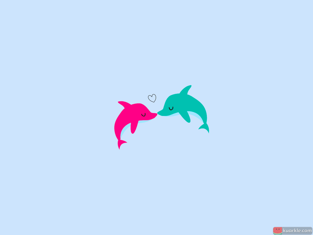 Lovely dolphins wallpaper