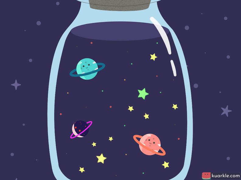 Space in the bottle wallpaper