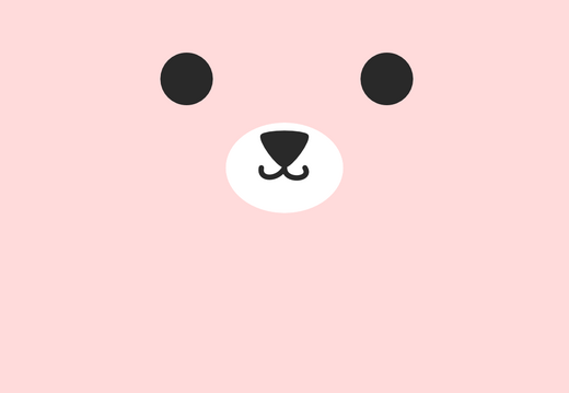 Cute happy bear