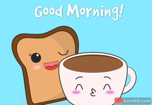 Good Morning toast and coffee wallpaper