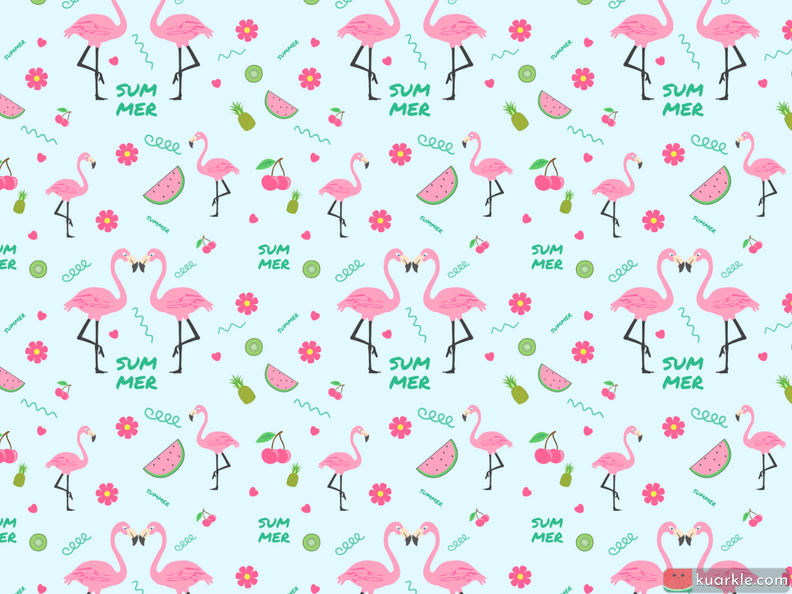 Summer flamingoes