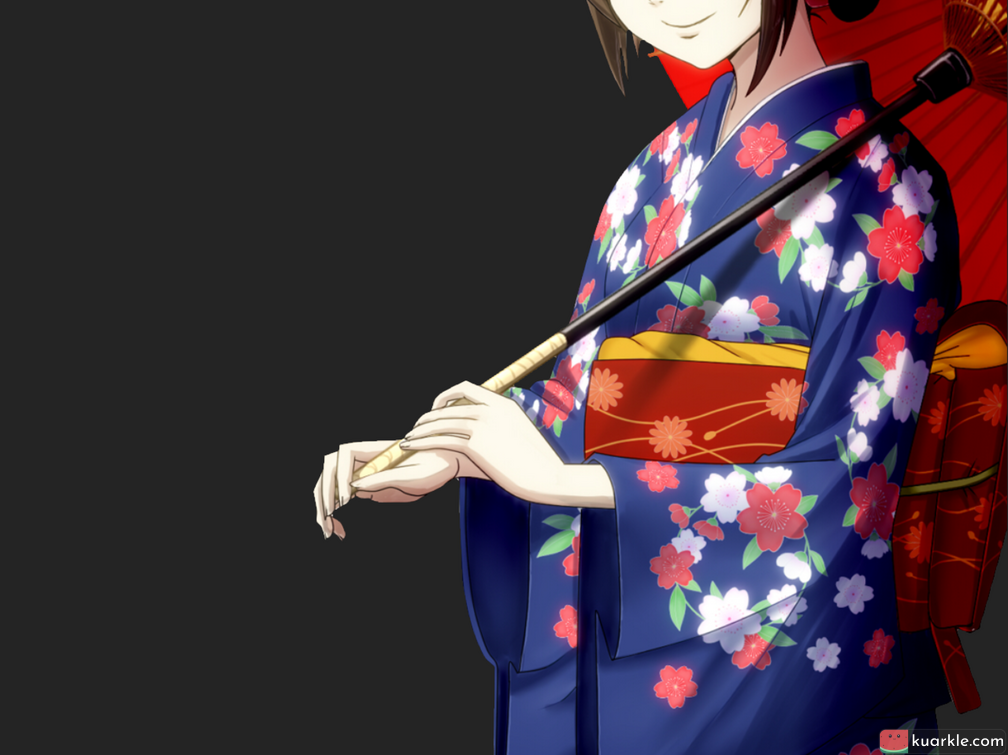 Girl with kimono wallpaper
