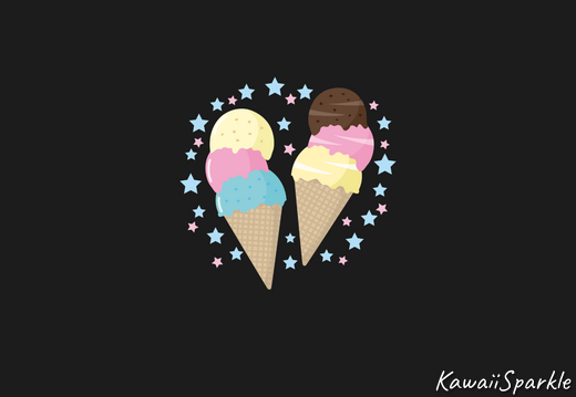 Ice cream dark wallpaper