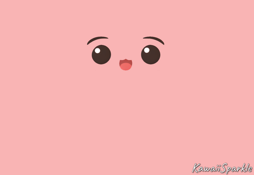 Kawaii pink smiley face wallpaper