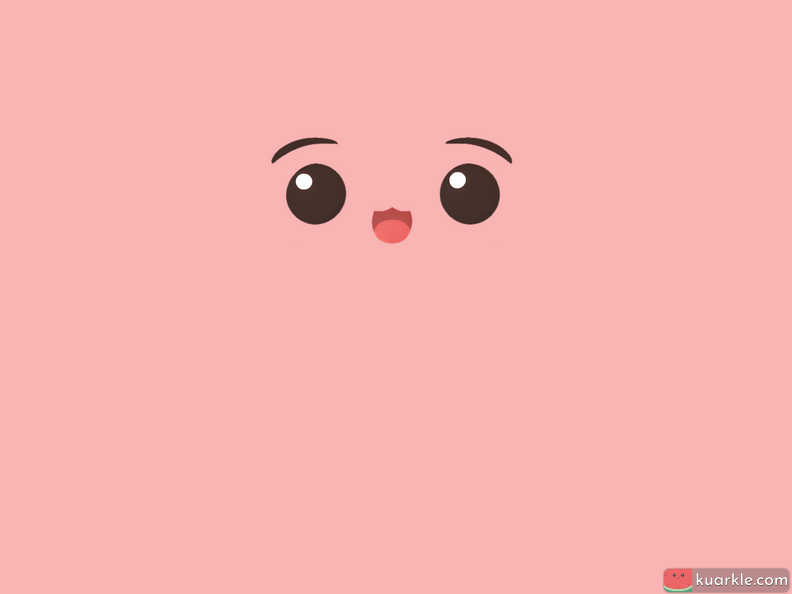 Kawaii pink smiley face wallpaper