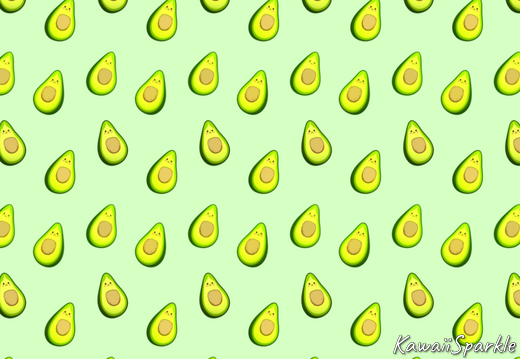 Cute avocado pattern - wallpaper